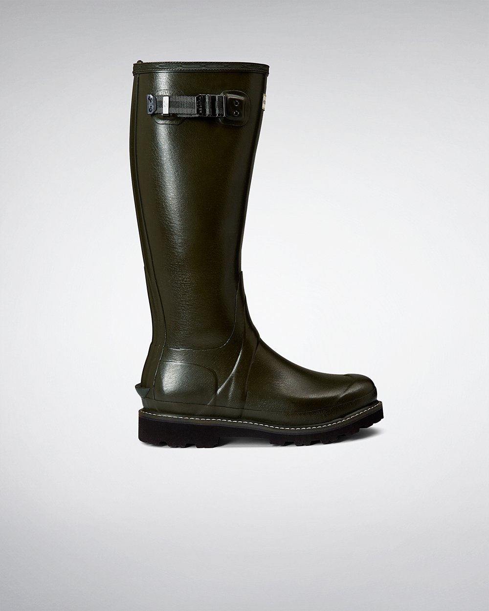 Botas de Lluvia Altas Hunter Mujer - Balmoral Poly-Lined - Verde Oscuro Oliva - LDHWMVR-31